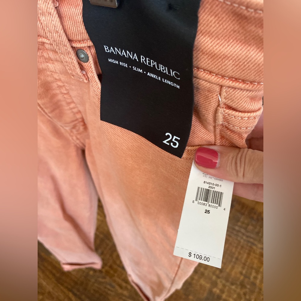 Banana Republic ankle length high rise slim size 25 pants Jean
